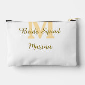 Bride squad monogram golden bridal shower simple  etui (Achterkant)
