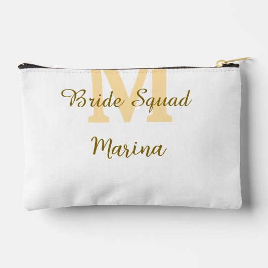 Bride squad monogram golden bridal shower simple etui (Achterkant)