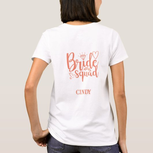 Bride Squad (naam) T-shirt (Achterkant)