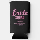 Bride Squad Name Bachelorette Party Vrijgezellenfe Seltzer Blikjeskoeler (Achterkant)