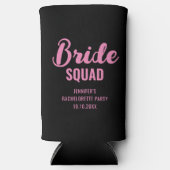 Bride Squad Name Bachelorette Party Vrijgezellenfe Seltzer Blikjeskoeler (Voorkant)