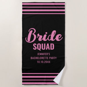 Bride Squad Name Bachelorette Party Vrijgezellenfe Strandlaken