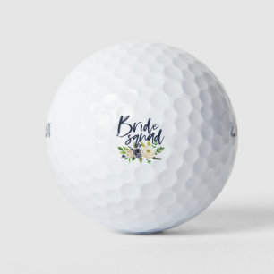 bride squad navy floral bachelorette vrijgezellenf golfballen