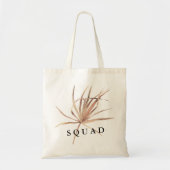 Bride Squad Pampas Dried Grass Tropical Natural Tote Bag (Voorkant)