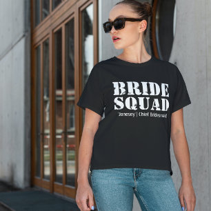 Bride Squad Personalized Bachelorette Party T-shirt