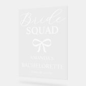 Bride Squad Personalized Bachelorette Welcome Acryl Bord (Hoek)