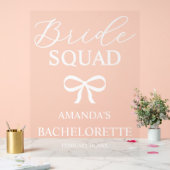 Bride Squad Personalized Bachelorette Welcome Acryl Bord (Huwelijk)