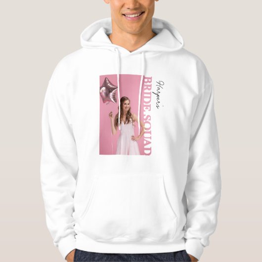 Bride Squad Photo Hoodie | Personalised Hen Party  (Voorkant)