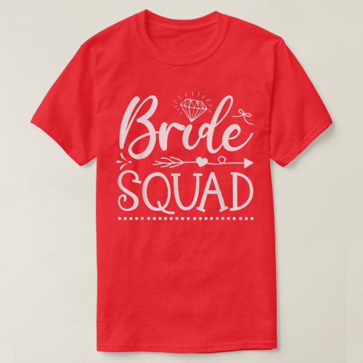 Bride Squad Pijl Huwelijk Feest En Bachelorette P T-shirt (Design voorkant)