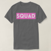 Bride Squad Pink Bachelorette Party Group Celebrat T-shirt (Design voorkant)