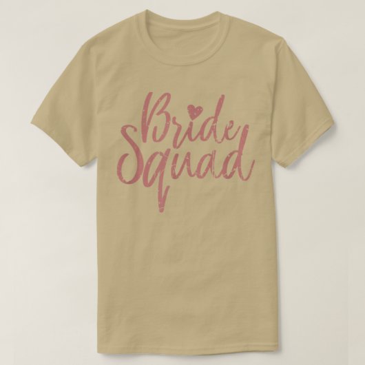 Bride Squad Pink Cute Bridesmaid Bachelorette Part T-shirt (Design voorkant)