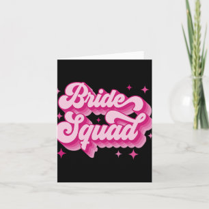 Bride Squad Retro Bruidsfeest Bachelorett Kaart
