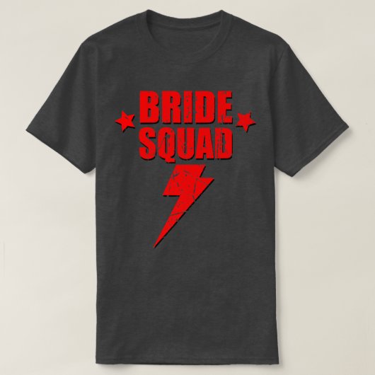 Bride Squad Retro Lightning Bachelorett T-shirt (Design voorkant)