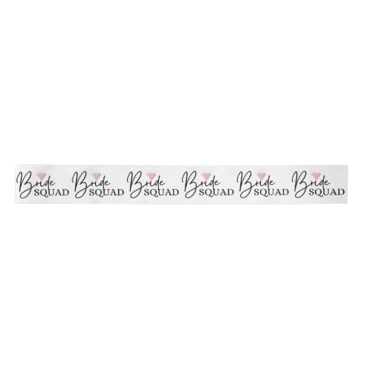 Bride Squad Ribbon Satijnen Lint (Voorkant)