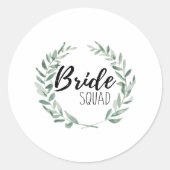 Bride Squad Ronde Sticker (Voorkant)