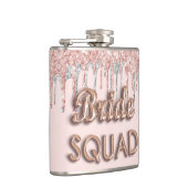 Bride squad roos gold glitter siver bachelotette heupfles (Rechts)