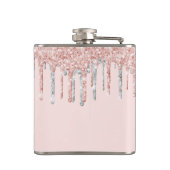 Bride squad roos gold glitter siver bachelotette heupfles (Achterkant)