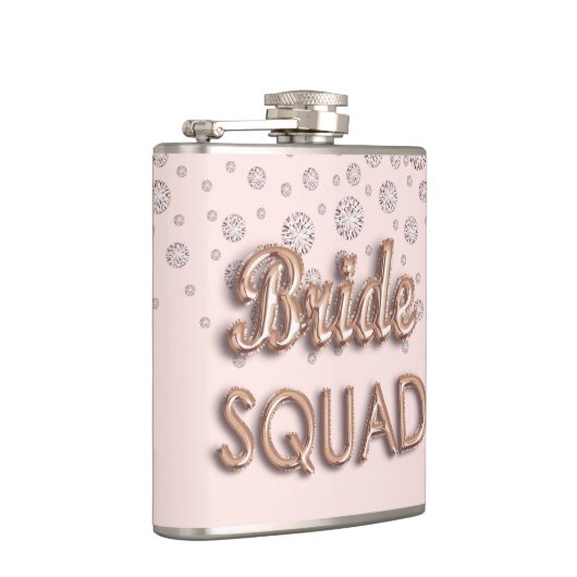 Bride squad roos goudroze diamant bachelotette heupfles (Rechts)