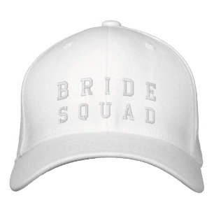 Bride Squad   Roze Bachelorette Bridesmaid Elegant Geborduurde Pet