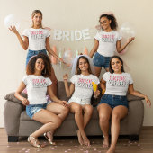 Bride Squad | Roze Bachelorette-feest Bruidsmeisje T-shirt