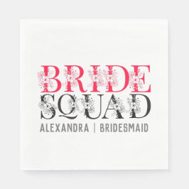 Bride Squad | Roze Bachelorette Party Bridesmaid Servet