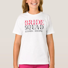 Bride Squad | Roze Bachelorette Party Bruidsmeisje T-shirt