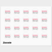 Bride Squad | Roze Bruidsmeisje Jurk Ronde Sticker (Vel)