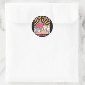 Bride Squad Scottsdale Desert Disco Bachelorette P Ronde Sticker (Tas)
