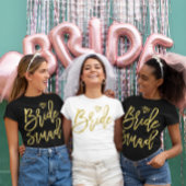 Bride Squad Shirt met Faux Gold Diamond grafische 
