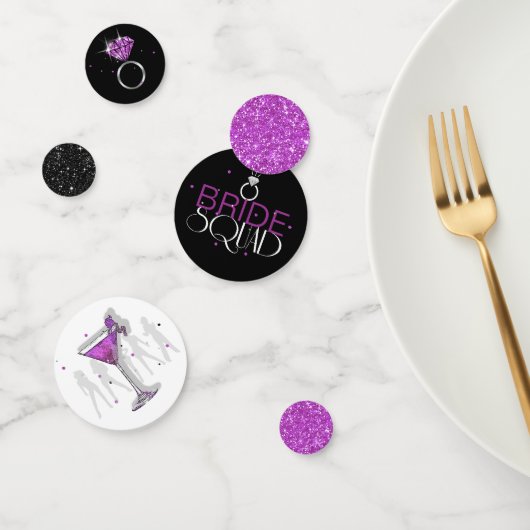 Bride Squad Silhouetten Magenta/Zwart ID252 Confetti (Groep)