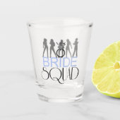 Bride Squad Silhouettes Black Blue ID252 Shot Glas (Voorkant)