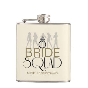 Bride Squad Silhouettes Black op Lites ID252 Heupfles