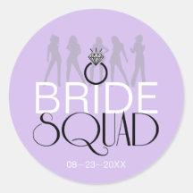 Bride Squad Silhouettes Black op Lites ID252