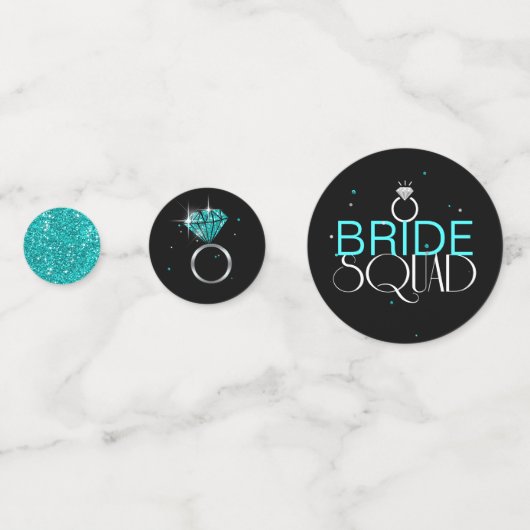 Bride Squad Silhouettes Blauwgroen/Black ID252 Confetti (Voorkanten)