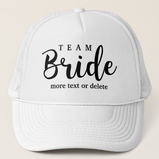 Bride Squad, Team Bride, Chic Modern Wedding Party Trucker Pet (Voorkant)