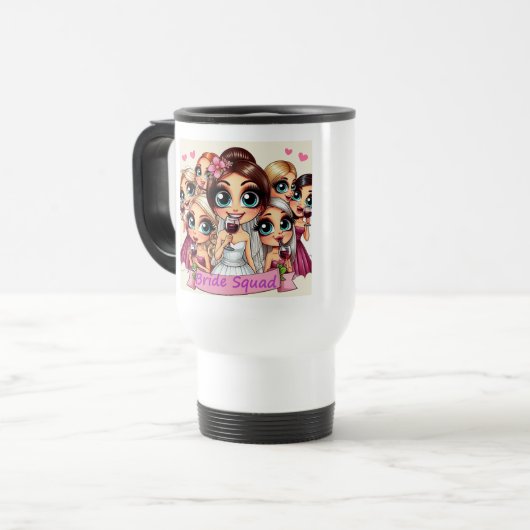 Bride Squad Travel Mug Reisbeker (Voorkant links)