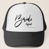 Bride Squad, Tribe, Team Typografie Trucker Pet (Voorkant)