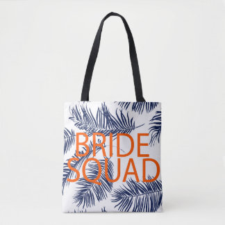 Bride Squad Tropical Blue Tote Bag