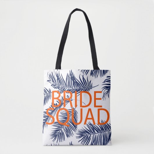 Bride Squad Tropical Blue Tote Bag (Voorkant)