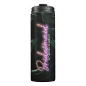 Bride Squad | Tropisch palms Bachelorette-monogram Thermosbeker (Voorkant)