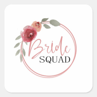 Bride Squad Vierkante Sticker