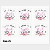Bride Squad Vrijgezellenfeest Stickers Bloemen Roz (Vel)