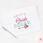 Bride Squad Vrijgezellenfeest Stickers Floral Hen (Envelop)
