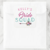 Bride Squad Vrijgezellenfeest Stickers Floral Hen (Tas)