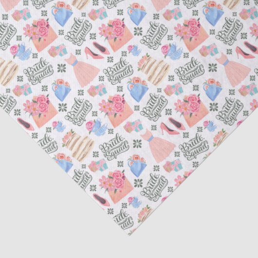 Bride Squad Wedding Tissue Paper Tissuepapier (Detail)