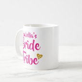 Bride Stam Goud Datum Hart Persoonlijk Koffiemok (Voorkant links)