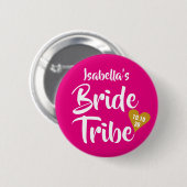 Bride Stam Goud Datum Hart Persoonlijk Ronde Button 5,7 Cm (Voorkant /achterkant)