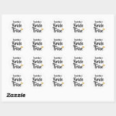 Bride Stam Goud Datum Hart Persoonlijk Ronde Sticker (Vel)