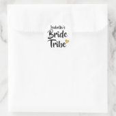 Bride Stam Goud Datum Hart Persoonlijk Ronde Sticker (Tas)