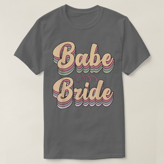 Bride stam trendy retro bruid squad stam bruiloft t-shirt (Design voorkant)